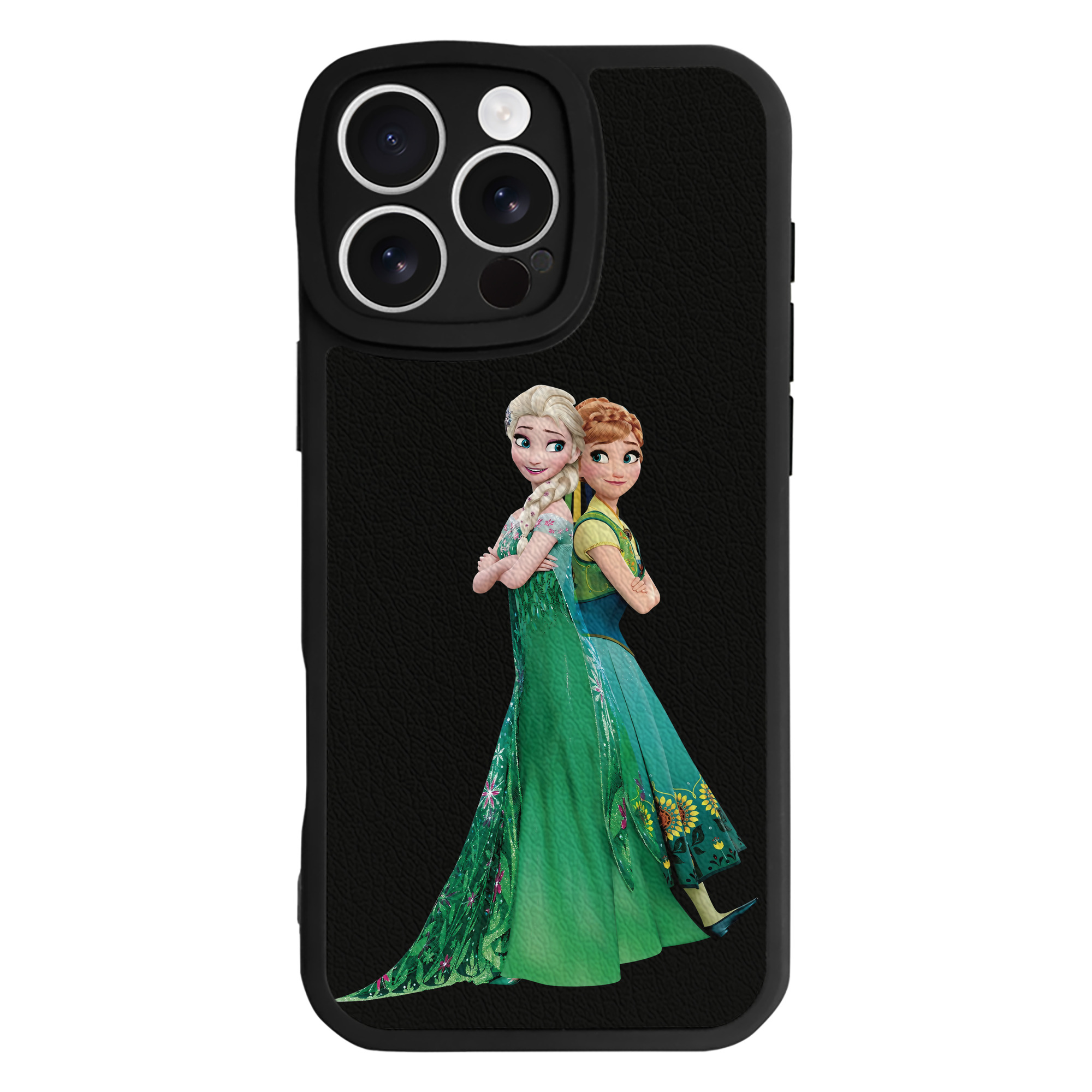 （画像用） アナと雪の女王 アンナ エルサ Frozen Anna Elsa 【iPhone 16シリーズ対応】シリコンスマホケース（レザー調） 材質：シリコン